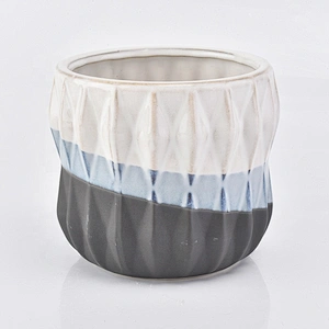 600ML Home decor geometric ceramic candle holder