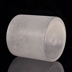 14 oz Crystal matte glass candle jar home decor