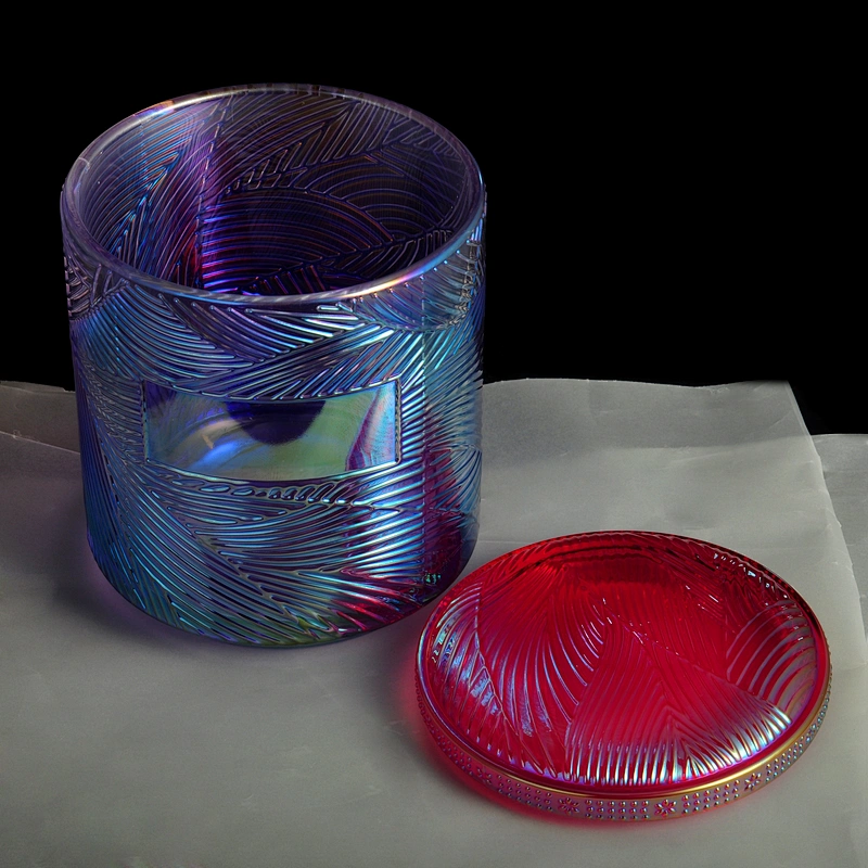 10oz 20oz Sunny lotus Luxury glass candle jars with lids