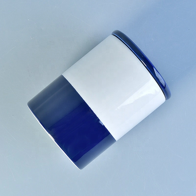 Luxury high empty 18oz ceramic candles jar with lid