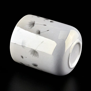 8oz 10oz Wholesales custom white luxury ceramic candle vessel