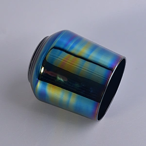 high quality new creative iridescent decorative glass candle jar