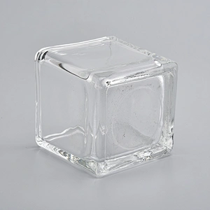 70ml 120ml 280ml Square Shaped Glass Candle Holder Wholesale