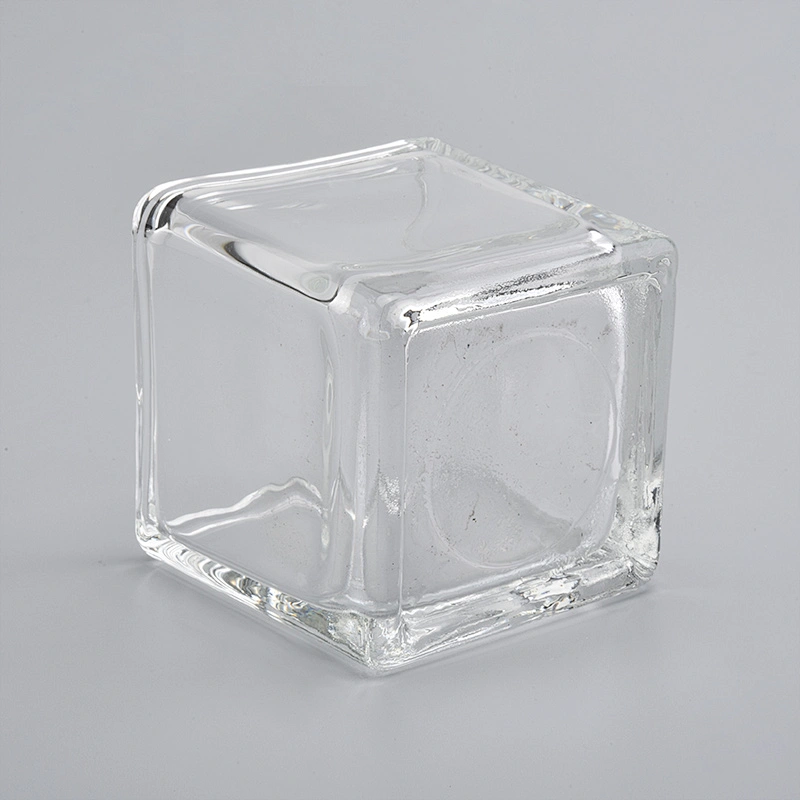 70ml 120ml 280ml Square Shaped Glass Candle Holder Wholesale