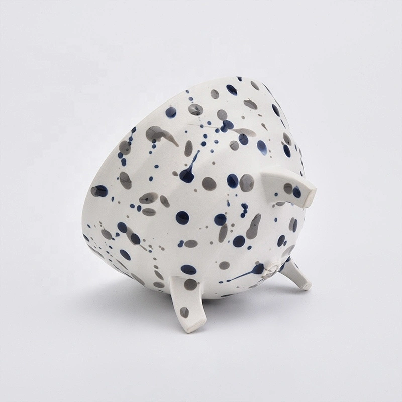 Elegant standing ceramic candle holder 250ml