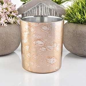 luxury electroplated glass candle jar