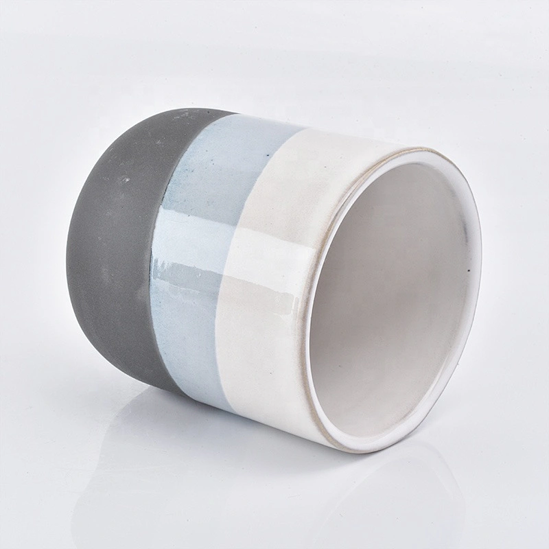 Luxury frosted ceramic candle vessel in bulk 400ml