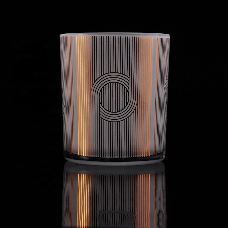8oz 10oz 12oz Wholesales Custom white candle glass holders