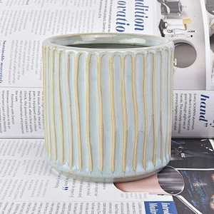 Vintage custom ceramic marble candle vessel