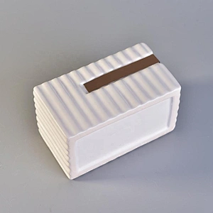 Hot sales custom square white ceramic candle holders in bulk