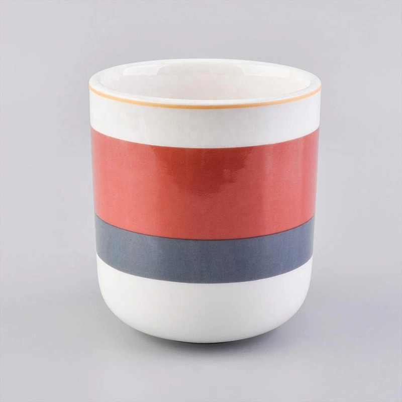 4oz 6oz 8oz Wholesales colored luxury candle jar ceramic
