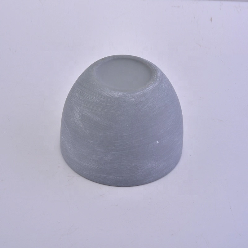 10oz 20oz Home decoration custom matte grey candle ceramic jar