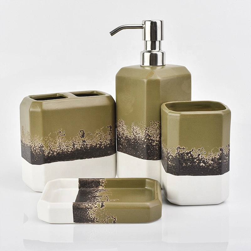 home decor 4 pcs ceramic bathroom soap dish sets