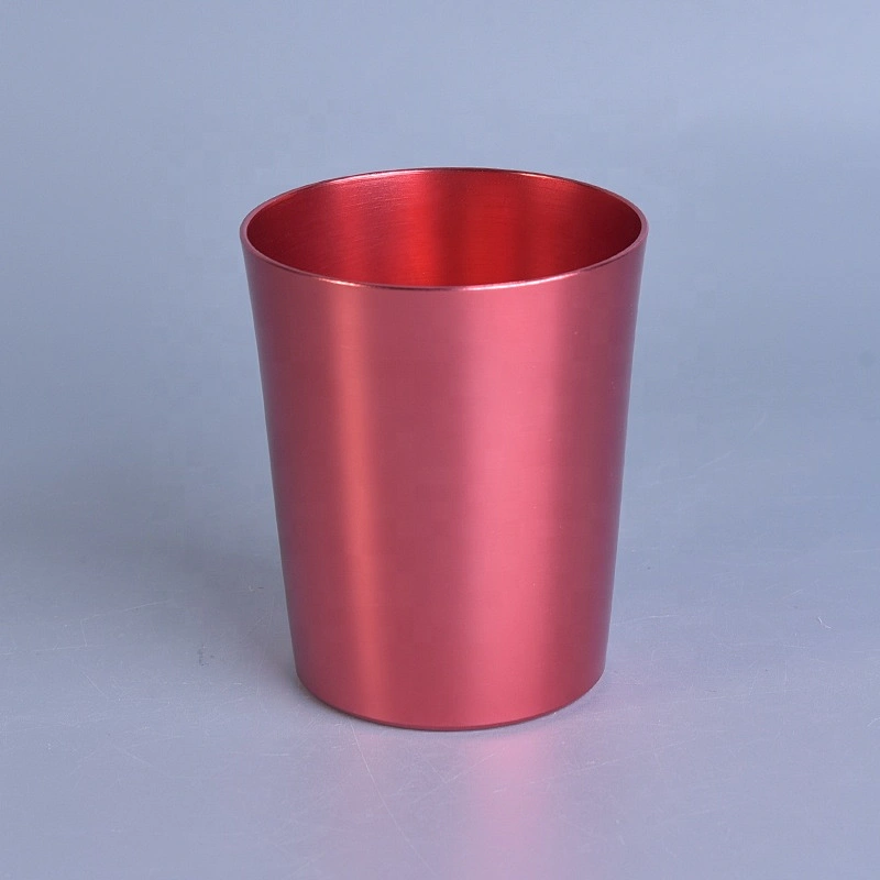Home decoration Antique pillar aluminum metal candle jar