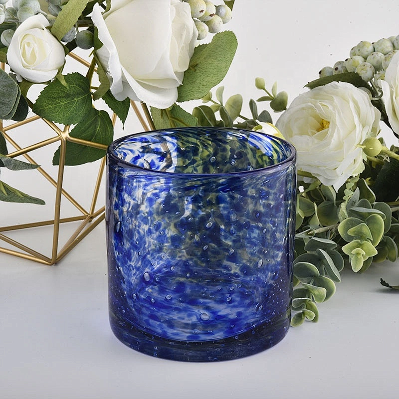 Sunny luxury blue crystal votive glass candle holders 10oz 20oz