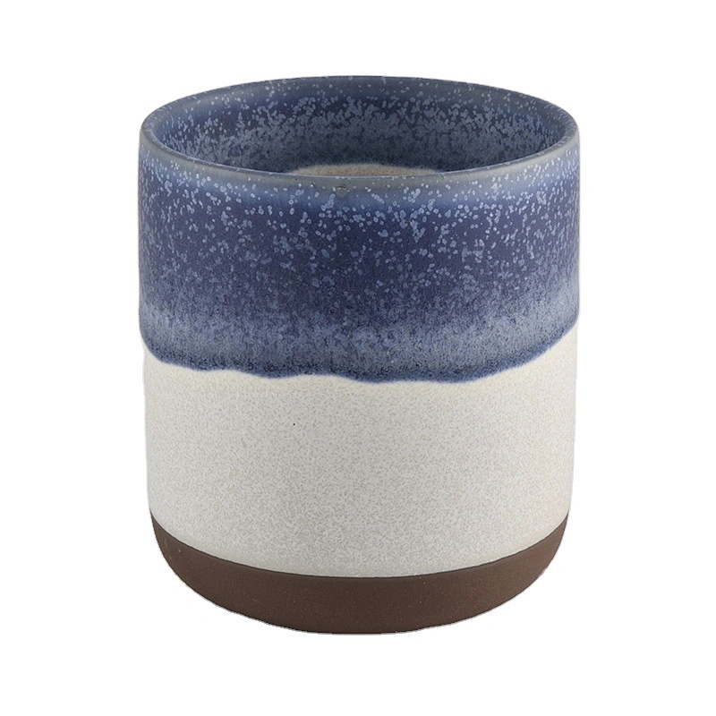Wholesales fancy cylinder custom ceramic candle holder 6oz 8oz