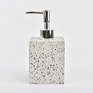 toothbrush holder and soap dispens concrete bathroom accessories set
