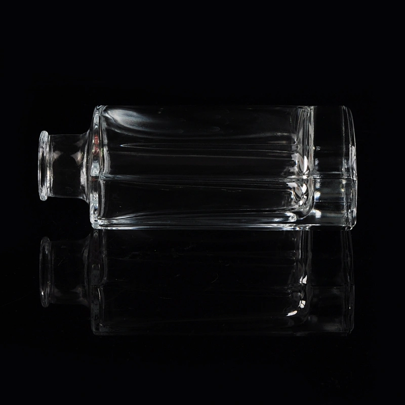 4oz square transparent high-white glass diffuser bottles fragrance bottles for home decorations