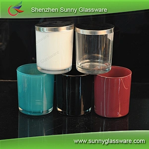 Popular classic straight-side glass candle holders wholesale