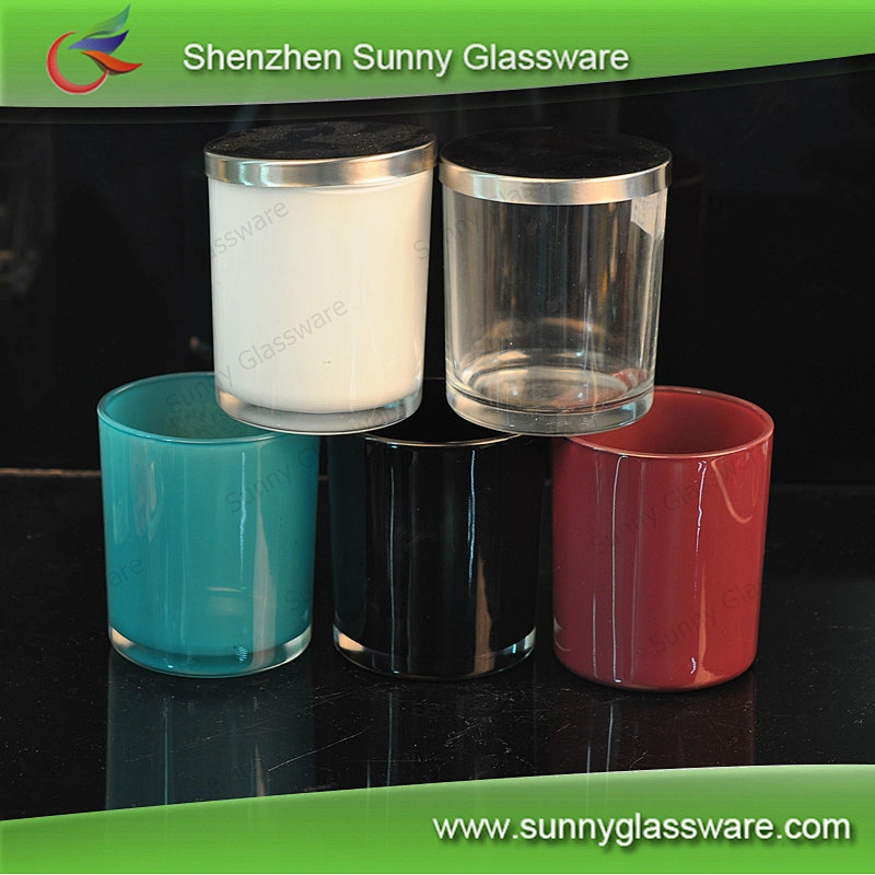Popular classic straight-side glass candle holders wholesale