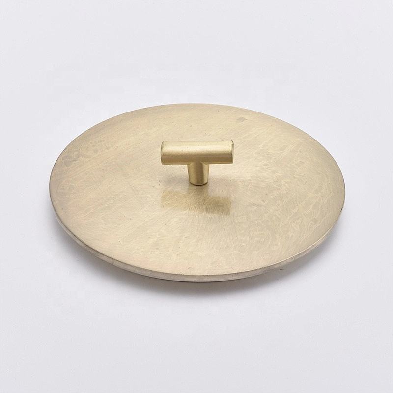 In bulk Custom round gold metal lids for candle jars
