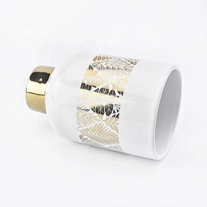 New design luxury votive white candle glass jars 10oz 12oz 16oz