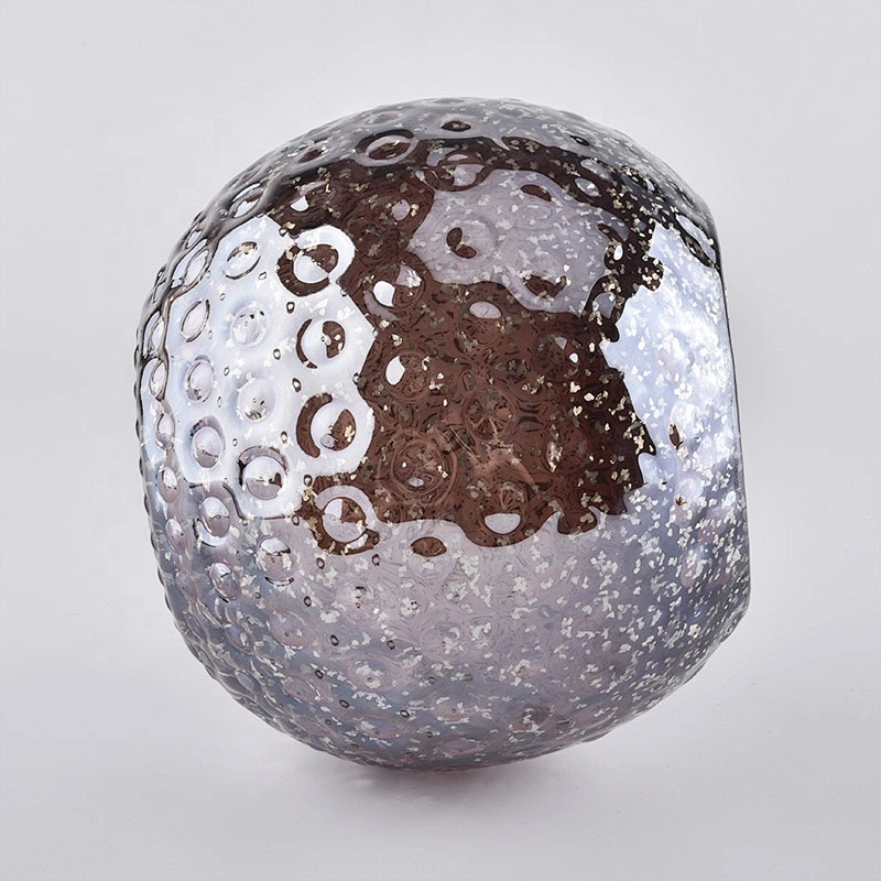 Large Capacity Ball Shaped Glass Candle Jars