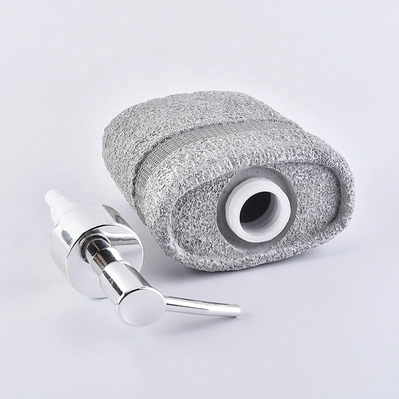 Luxury grey cement bathroom accessories four sets hotel home use