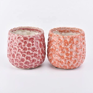Personalised coloured ceramic candle holder home decor