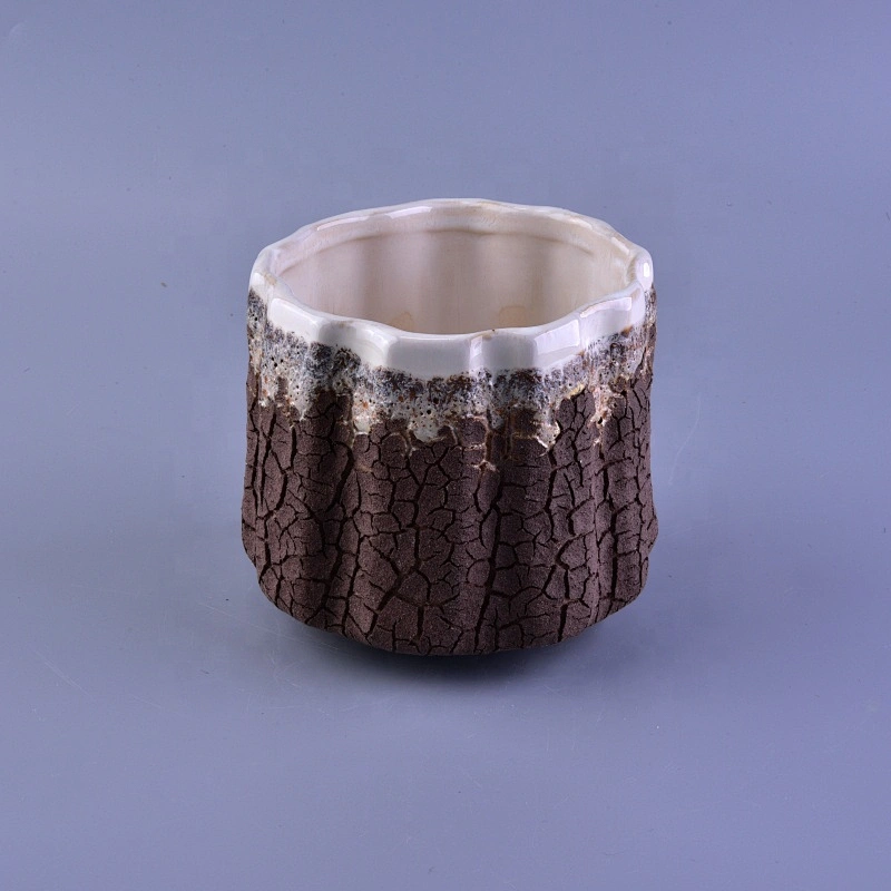 Wholesales geometric amber menorah ceramic candle cups