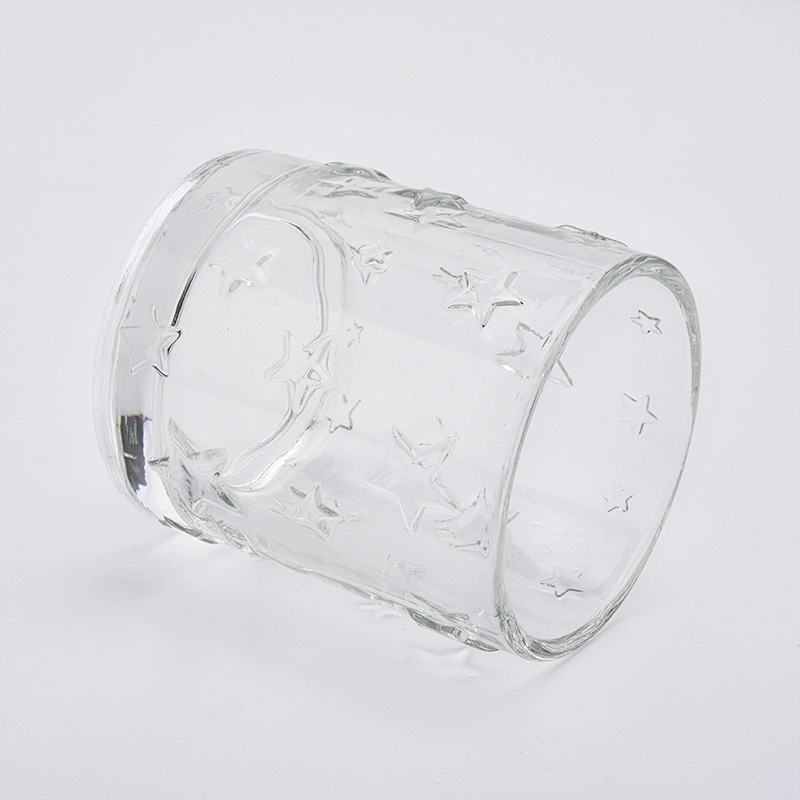 2oz wholesales little star transparent glass candle holders home decorations candle containers