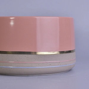 Sunny good price custom candle ceramic jars in pink