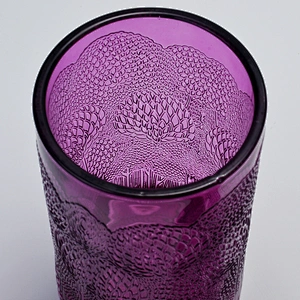 10oz 20oz Wholesales crystal purple emboss glass candle holder with lid