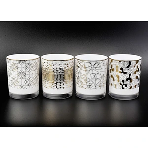 Luxury White Glass Jar For Candle Making Wholesale