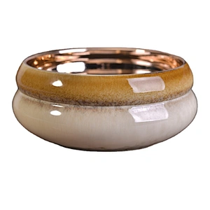 Sunny glassware custom electroplating ceramic candle container home decor