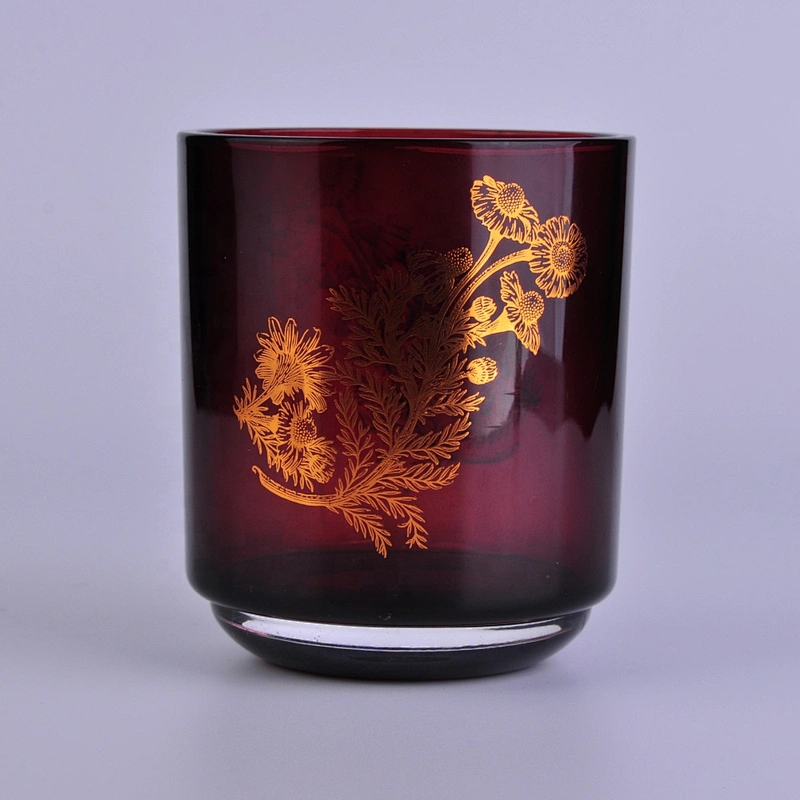 Wholesales home decorative empty glass candle container
