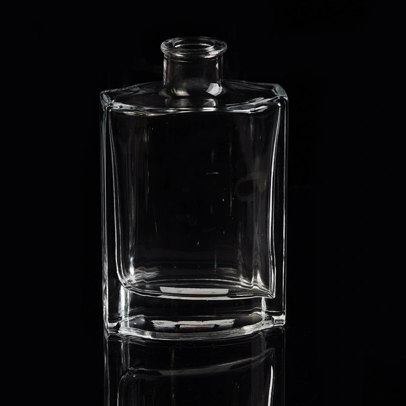4oz square transparent high-white glass diffuser bottles fragrance bottles for home decorations