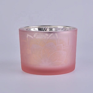 6oz 8oz 10oz matte pink glass jar candles with wooden lid