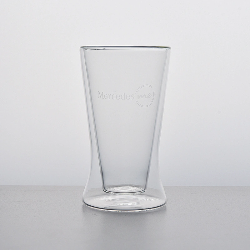 300ml double wall glass cup for wholesale