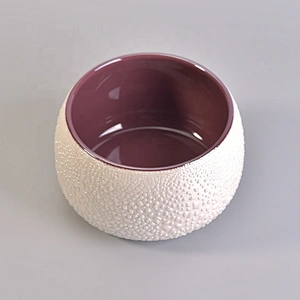 Bulk empty white ceramic candle holder for wedding