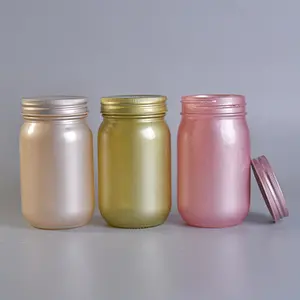 Low MOQ glass mason jar with lids for candle making