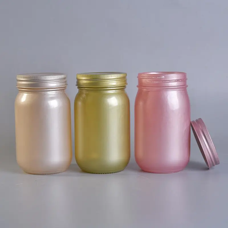 Low MOQ glass mason jar with lids for candle making