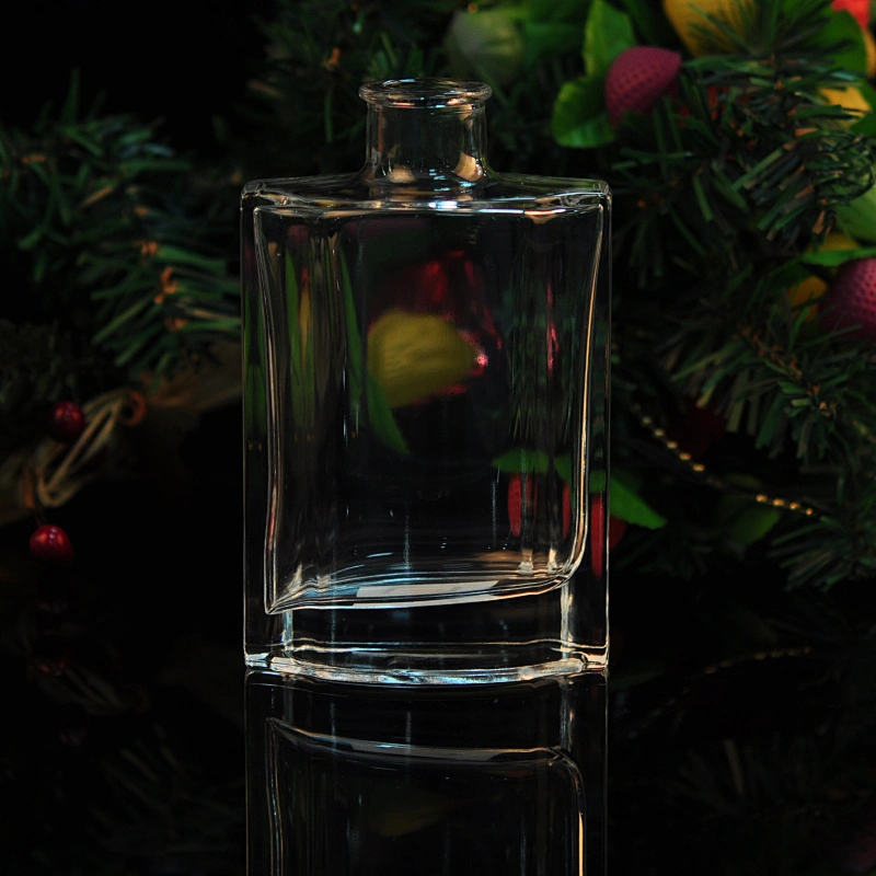 4oz square transparent high-white glass diffuser bottles fragrance bottles for home decorations