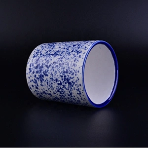 Wholesales Custom made cylinder ceramic candle jars