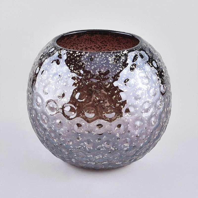 Large Capacity Ball Shaped Glass Candle Jars