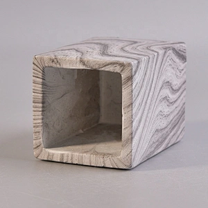 Wholesales Custom square grey Concrete Candle container