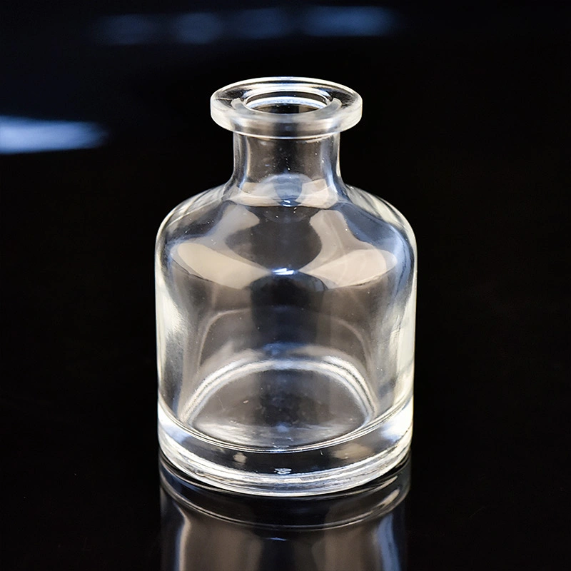 55ml round shape transparent glass diffuser bottle essential oil fragrance bottle