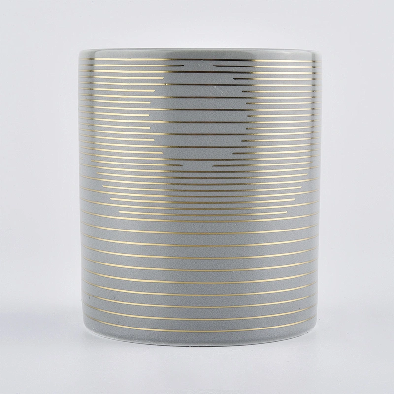 Custom Matte Ceramic Candle Vessels With Printing