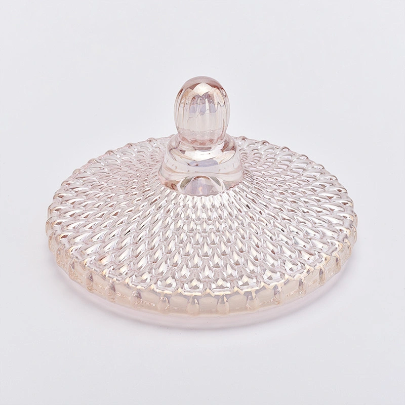 Pink Glass Candle Jar With Lids Wholesale