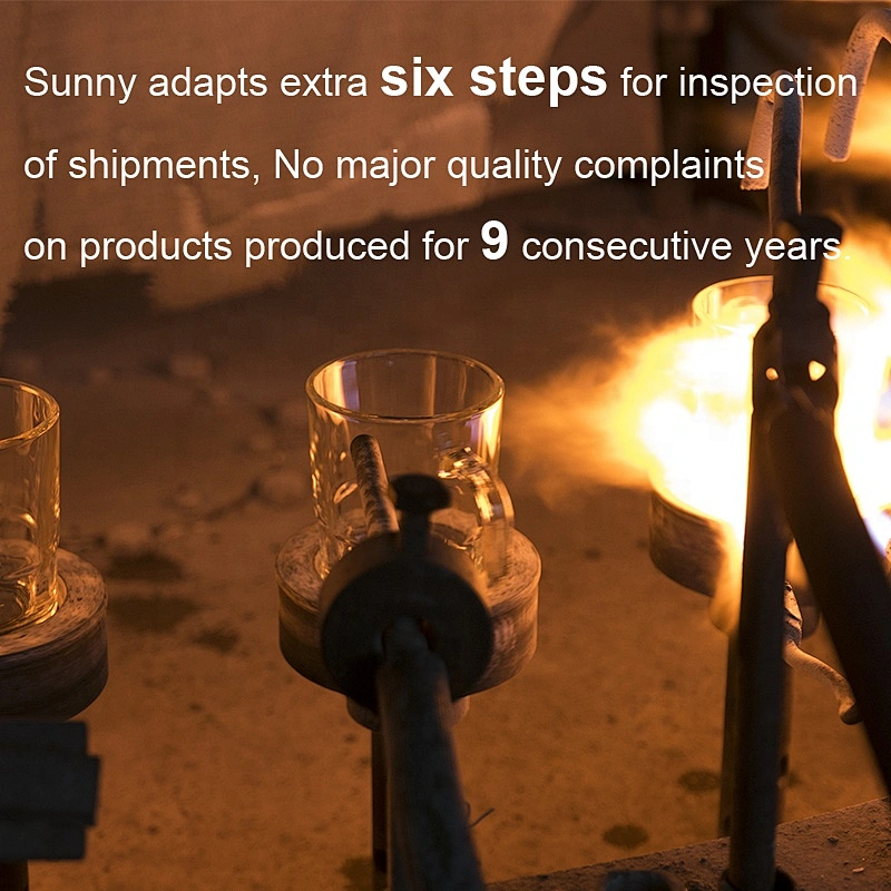 Home decoration empty iridescent tealight glass candle jars